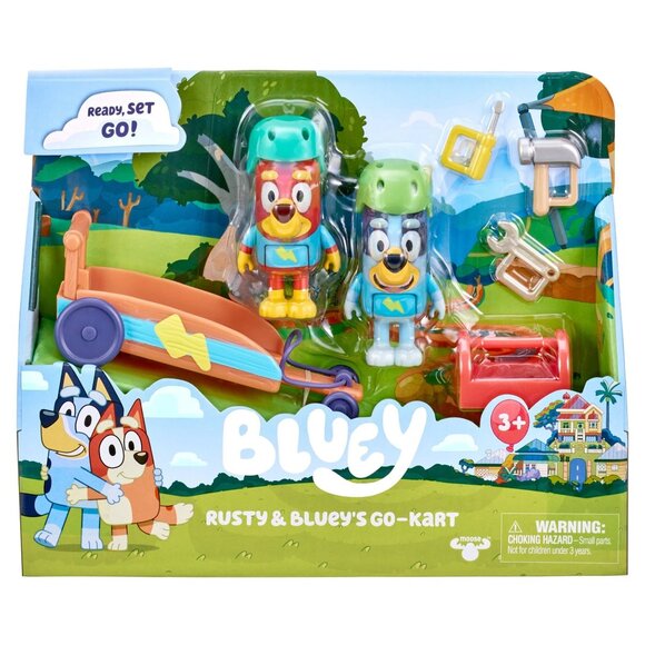 Bluey, Rusty & Bluey's Go-Kart Vehicle and Figures Pack - Picture 1 of 7